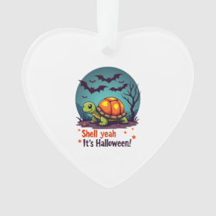 Spooky Shell Surprise Turtle Ornament
