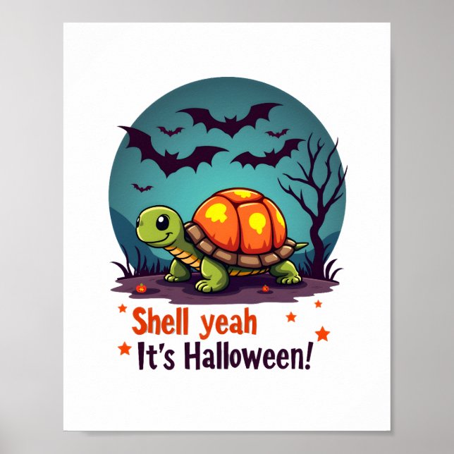 Spooky Shell Surprise Turtle Poster (Front)