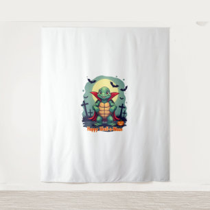Spooky Shell Surprise Turtle Tapestry