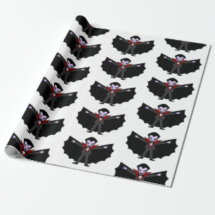 Spooky Silly funny Cartoon Dracula Vampire  Wrapping Paper