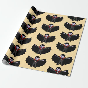 Spooky Silly funny Cartoon Dracula Vampire  Wrapping Paper
