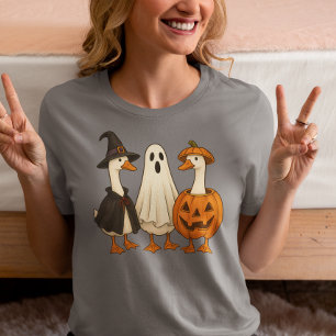Spooky Silly Goose Halloween Witch Tri-Blend Shirt