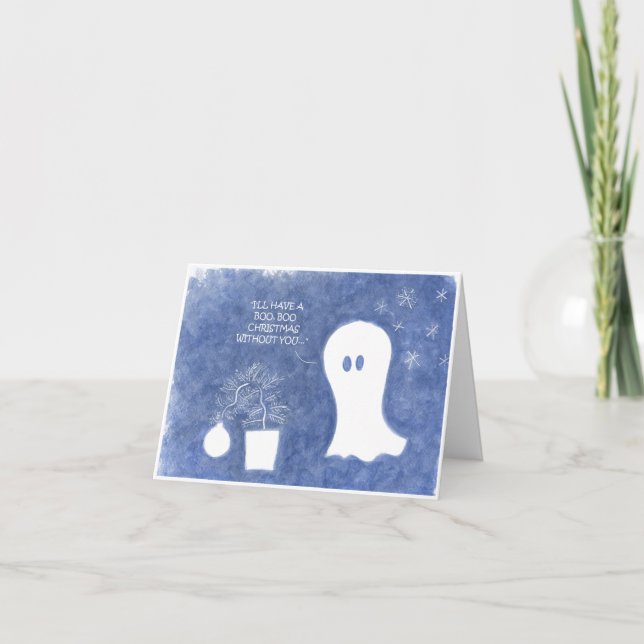 Spooky Singing Ghost Christmas Card (Front)