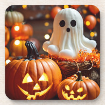 Spooky Sips: Halloween Hard Plastic Coasters