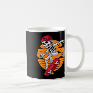 Spooky Skateboarding Skeleton Funny Skater  Coffee Mug