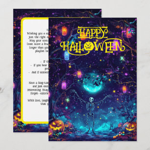 Spooky Skeleton Dance Card