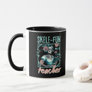 Spooky Skeleton Elementary School Teacher for Hall Mug