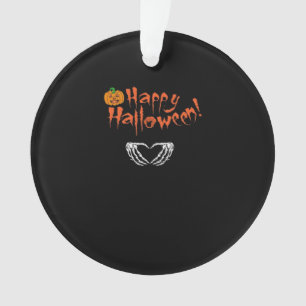 Spooky Skeleton Hands Happy Halloween Classic  Ornament