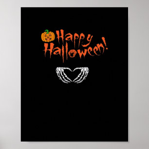 Spooky Skeleton Hands Happy Halloween Classic  Poster