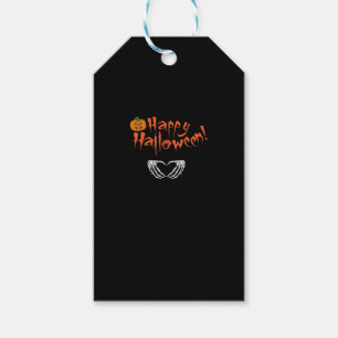 Spooky Skeleton Hands. Happy Halloween.  Gift Tags