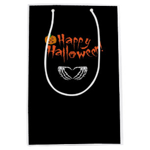 Spooky Skeleton Hands. Happy Halloween.  Medium Gift Bag