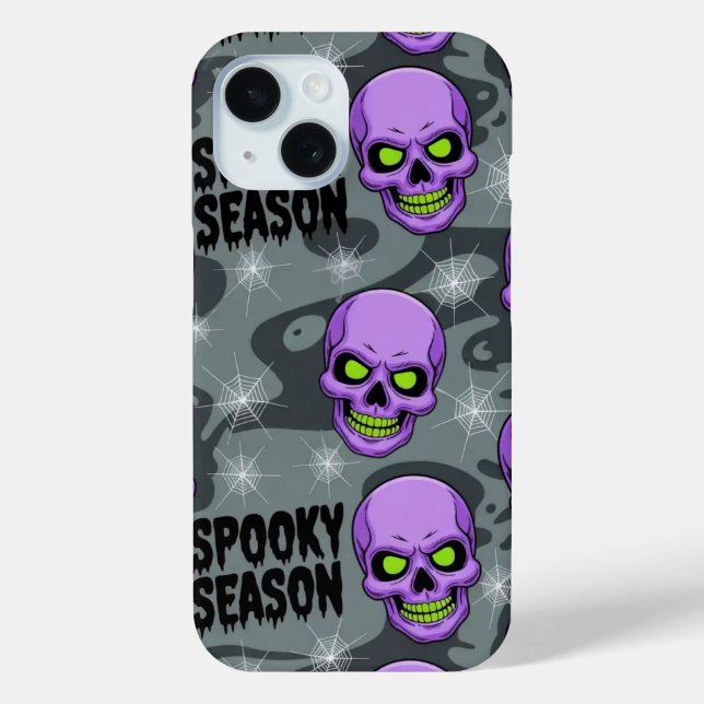 Spooky Skeleton Skull Halloween iPhone / iPad case (Back)