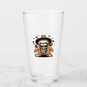 Spooky skeleton sloth trick or treating Classic T- Glass