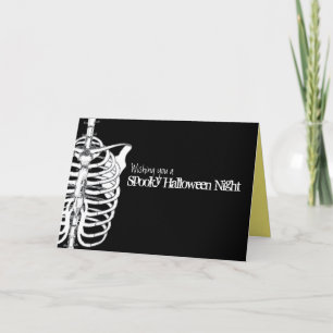 Spooky Skeleton X-Ray Halloween Card