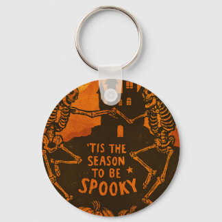 Spooky Skeletons Halloween Keychain