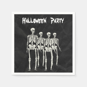 Spooky Skeletons Halloween Party Serviettes Napkin