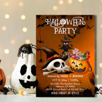 Spooky skull bone Jack-o'-Lantern candy Halloween