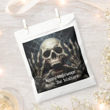 Spooky Skull Halloween Gothic Spiderweb