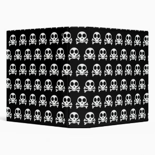 spooky skull on a black background binder