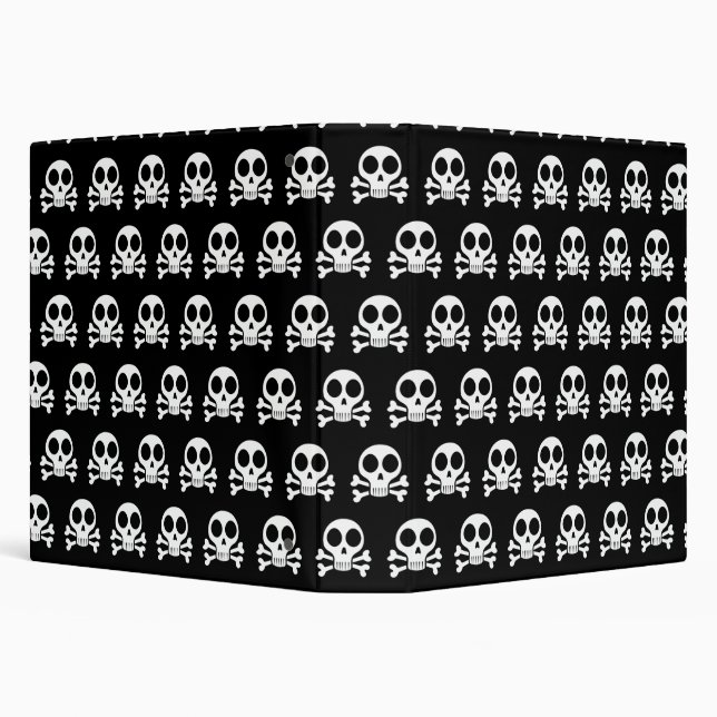 spooky skull on a black background binder (Background)