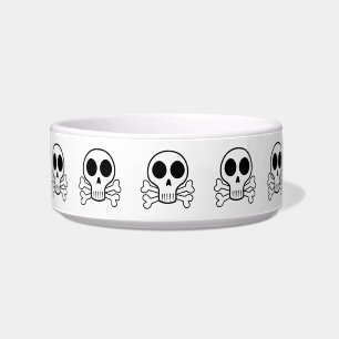spooky skull on a black background bowl