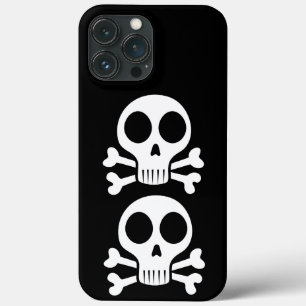spooky skull on a black background iPhone 13 pro max case