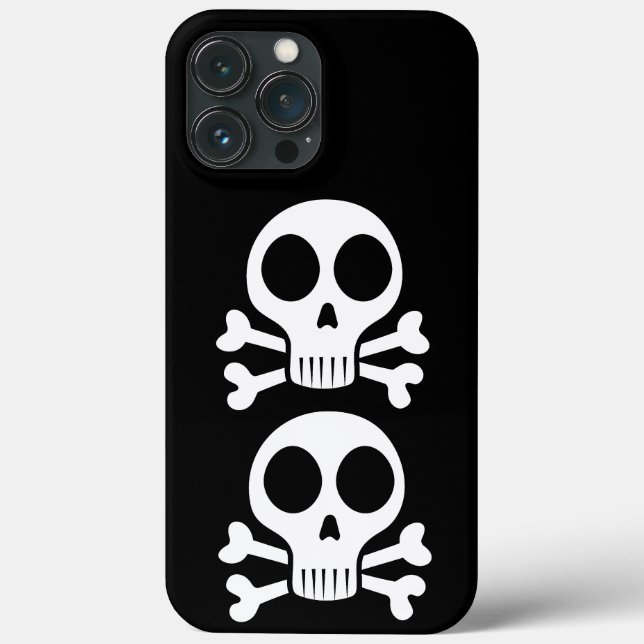 spooky skull on a black background Case-Mate iPhone case (Back)