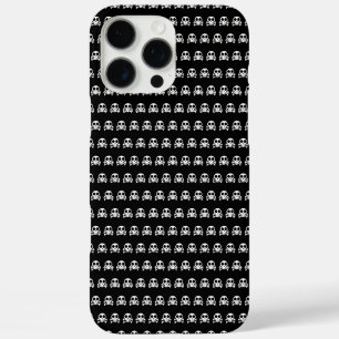 spooky skull on a black background iPhone 16 pro max case