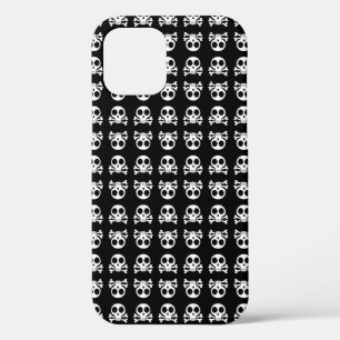 spooky skull on a black background iPhone 12 case