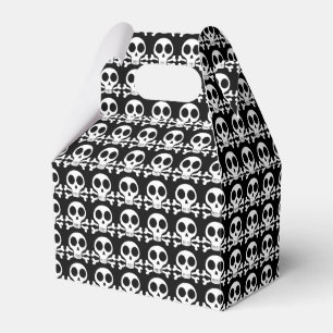 spooky skull on a black background favor box