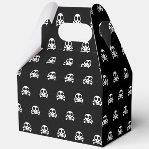 spooky skull on a black background favor box