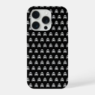 spooky skull on a black background iPhone 15 pro case