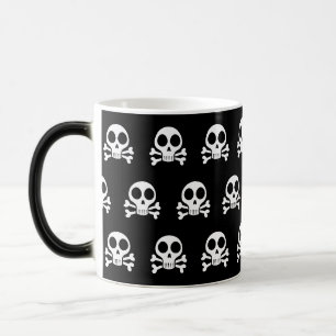 spooky skull on a black background magic mug