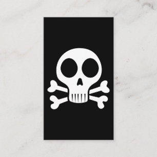 spooky skull on a black background place card