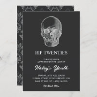 Spooky Skull RIP Twenties 20s Funny 30th Birthday