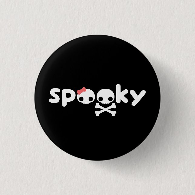 Spooky Skulls 1 Inch Round Button (Front)