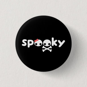 Spooky Skulls 1 Inch Round Button