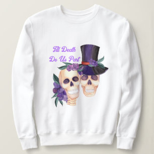 Spooky Skulls Halloween Hoodie   Couple Sweatshirt