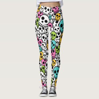 Spooky  Skulls Halloween Leggings