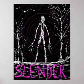 spooky slender man woods poster