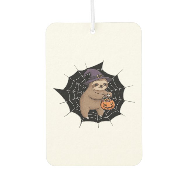 Spooky Sloth Halloween Fun - Cute Trick-or-Treat A Air Freshener (Front)