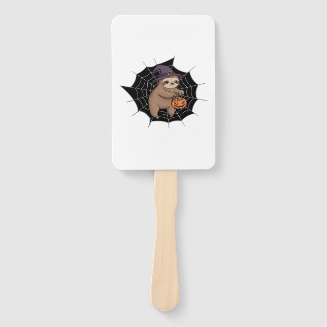 Spooky Sloth Halloween Fun - Cute Trick-or-Treat A Hand Fan (Front)