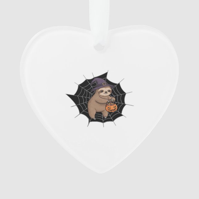 Spooky Sloth Halloween Fun - Cute Trick-or-Treat A Ornament (Front)