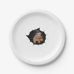 Spooky Sloth Halloween Fun - Cute Trick-or-Treat A Paper Plate