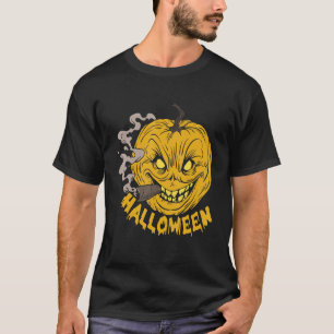 Spooky Smoker Pumpkin Smoking Pumpkin Halloween Co T-Shirt