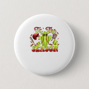 Spooky Softball Costume Funny Halloween Tis The Se 2 Inch Round Button