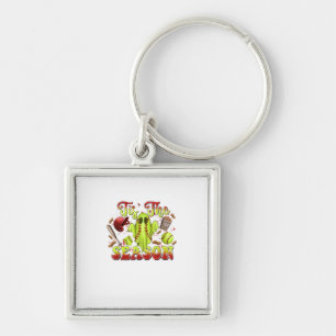 Spooky Softball Costume Funny Halloween Tis The Se Keychain