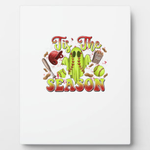 Spooky Softball Costume Funny Halloween Tis The Se Plaque