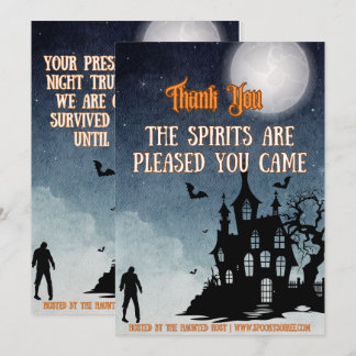 Spooky Soirée Halloween Thank You Card