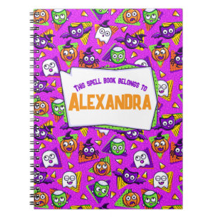 Spooky Spell Book Halloween Personalized Notebook